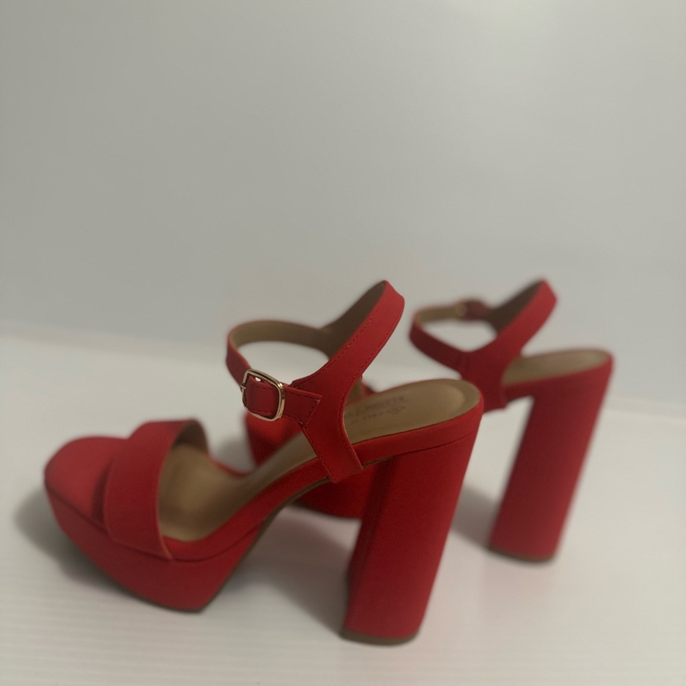 Call It Spring Red Platform Heels - Picture 9 of 11
